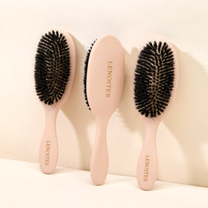 Wild Boar Hair Brush with Cleaning Tool