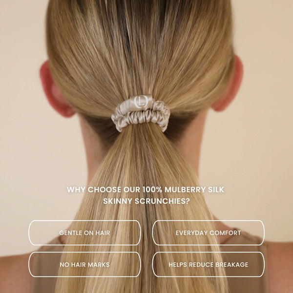 Mulberry Silk Skinny Scrunchies