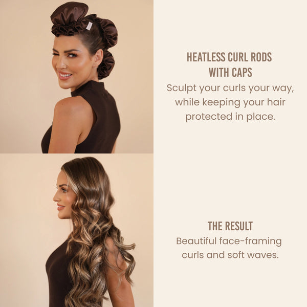 Heatless Curl Rods with Caps 3-Pack