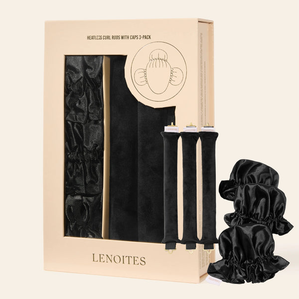 Heatless Curl Rods with Caps 3-Pack