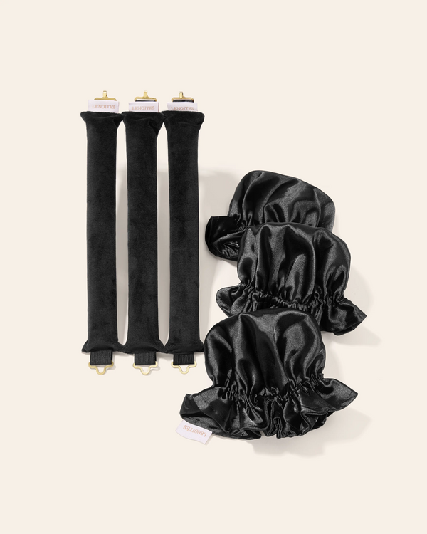 Heatless Curl Rods with Caps 3-Pack