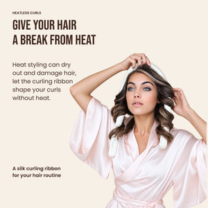 Heatless Curls in Mulberry Silk