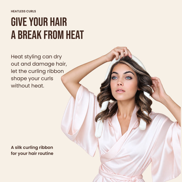 Heatless Curls in Mulberry Silk