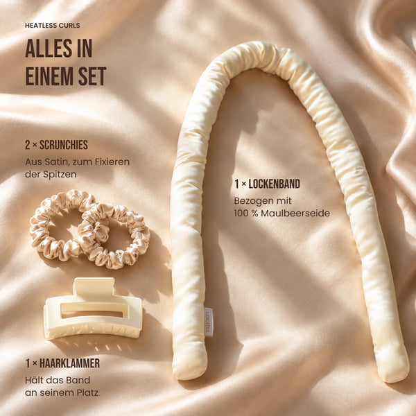 Heatless Curls in Mulberry Silk