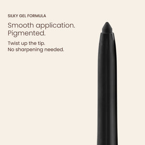 Silk Longwear Gel Eyeliner – Intense Black – Silky gel formula. Smooth application. Pigmented.