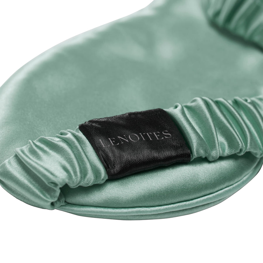 Mulberry Sleep Mask with Pouch, Green