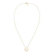 Four-Leaf Clover Necklace, Rose Gold & Mother of Pearl